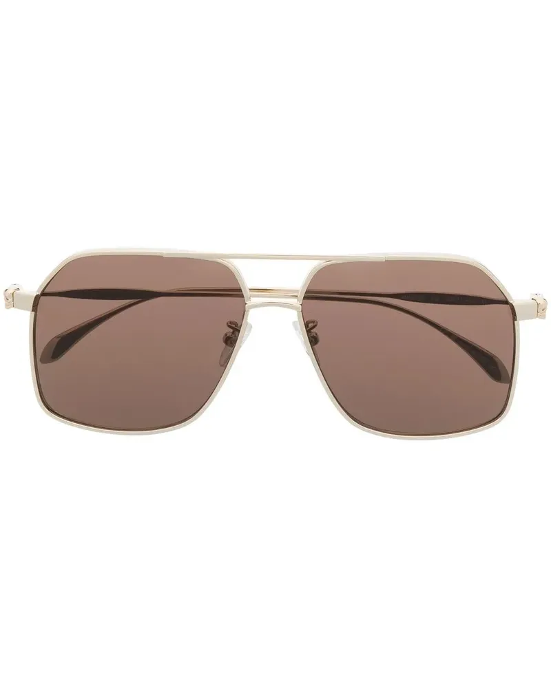 Alexander McQueen Getönte Pilotenbrille - Gold Gold