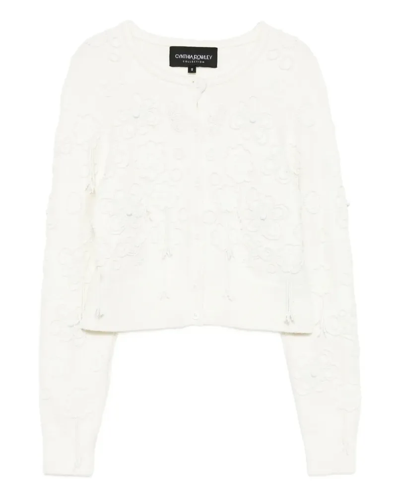 Cynthia Rowley Paloma Shrunken Cardigan - Weiß Weiß