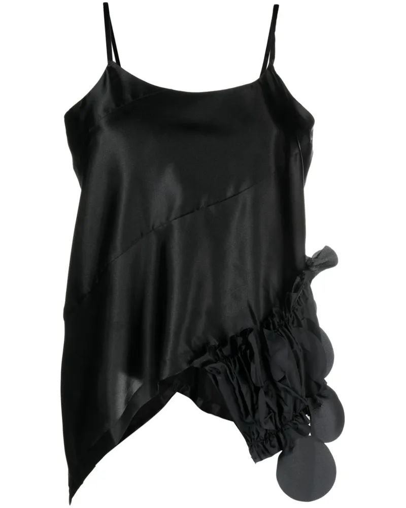 Comme des Garçons Asymmetrisches Oberteil - Schwarz Schwarz