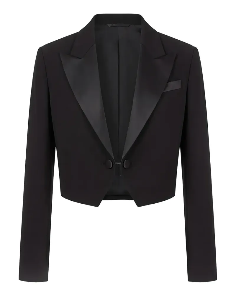 Max Mara cropped peak-lapel jacket - Schwarz Schwarz