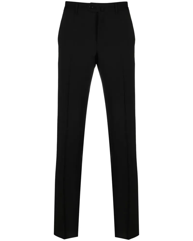 Emporio Armani Halbhohe Tapered-Hose - Schwarz Schwarz