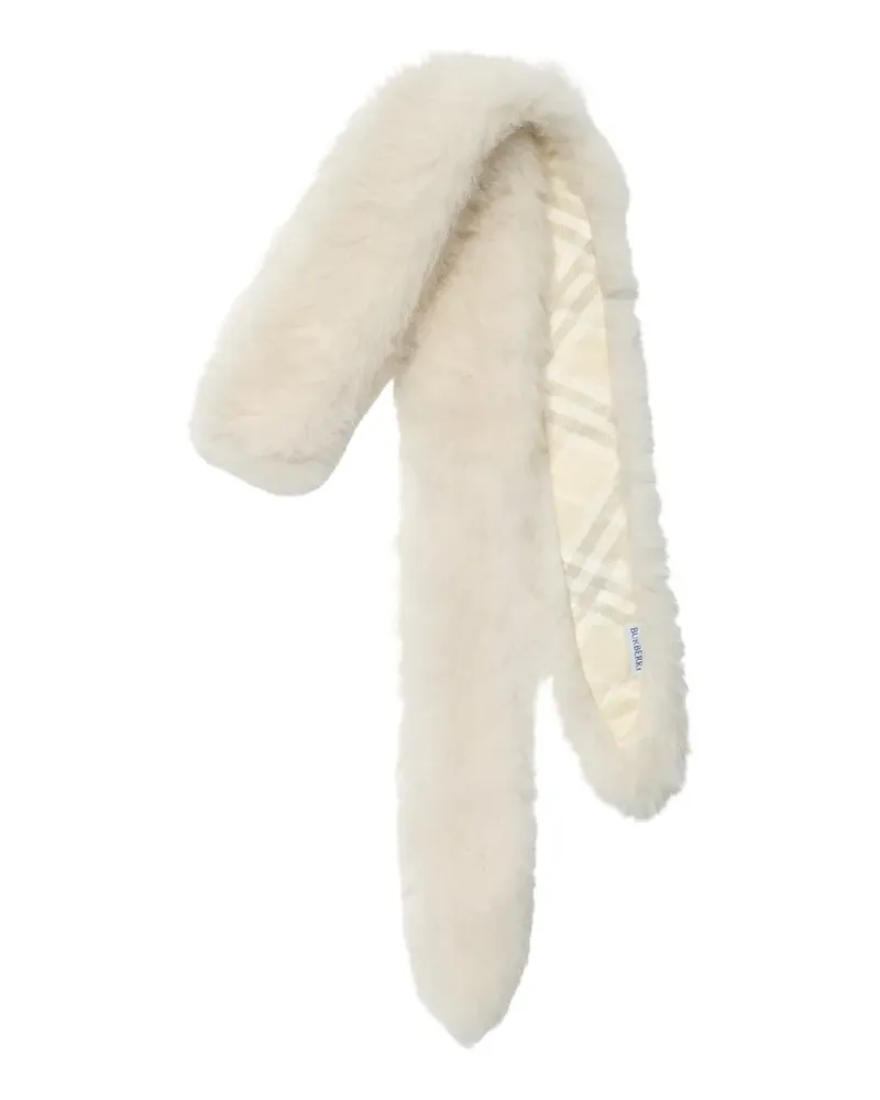 Burberry Schmaler Schal aus Shearling - Nude Nude