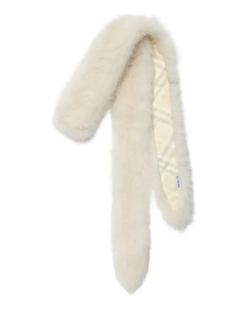 Burberry Schmaler Schal aus Shearling - Nude Nude