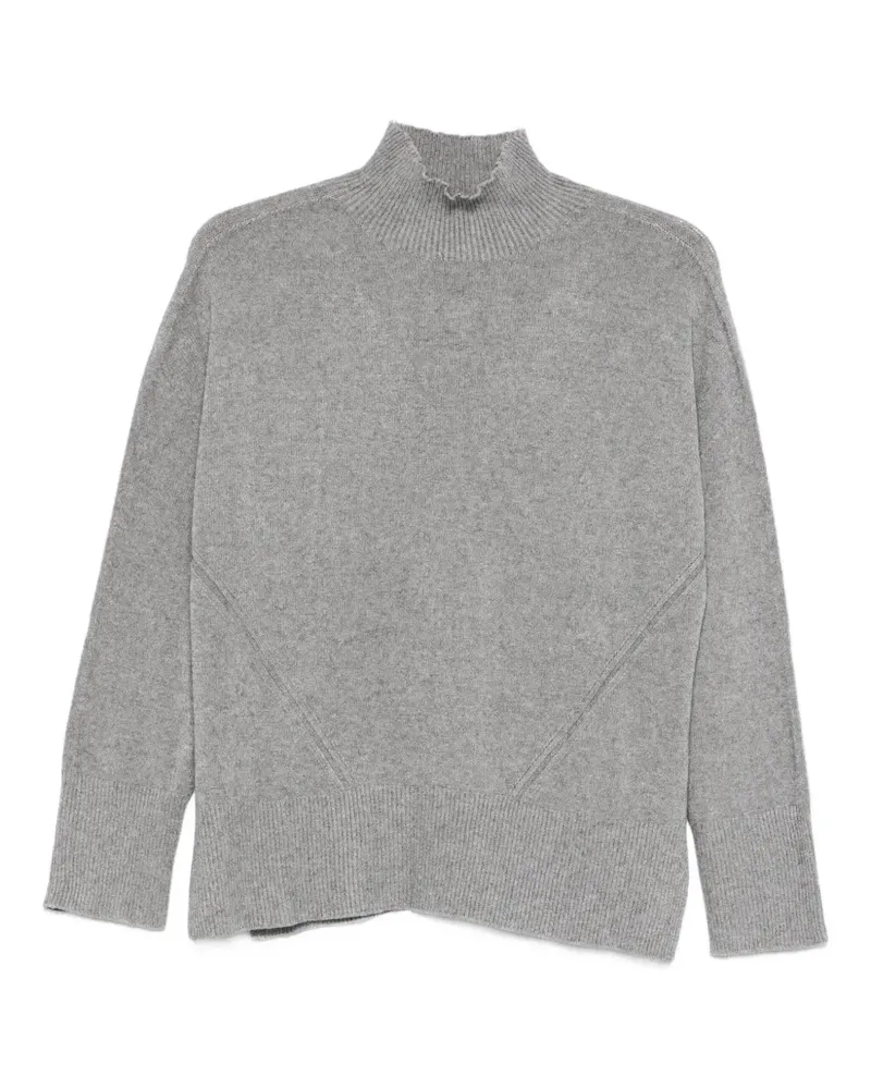 SOLOTRE Pullover mit Stehkragen - Grau Grau