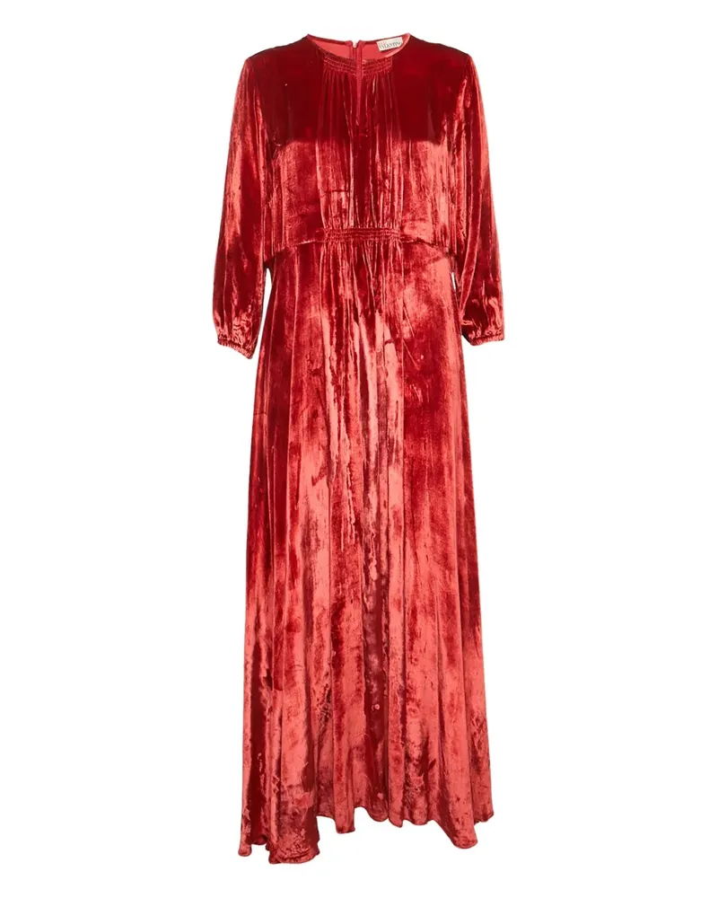 RED Valentino Midikleid aus Samt - Rot Rot