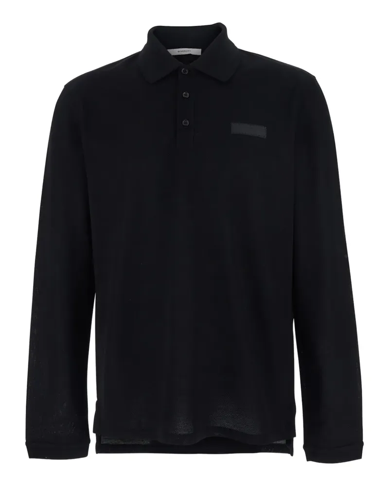 Givenchy Langärmeliges Poloshirt - Schwarz Schwarz