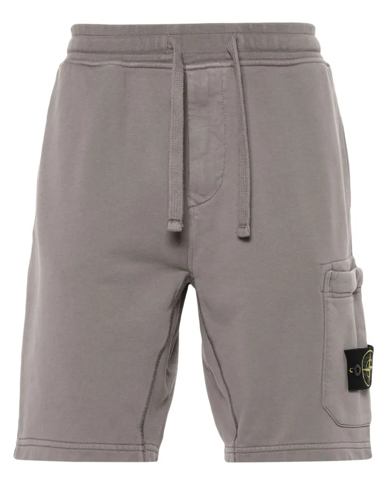 Stone Island Jersey-Shorts mit Kompass-Patch - Braun Braun
