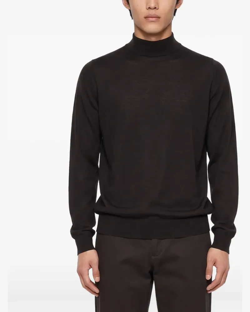 John Smedley Harcourt high-neck sweater - Braun Braun