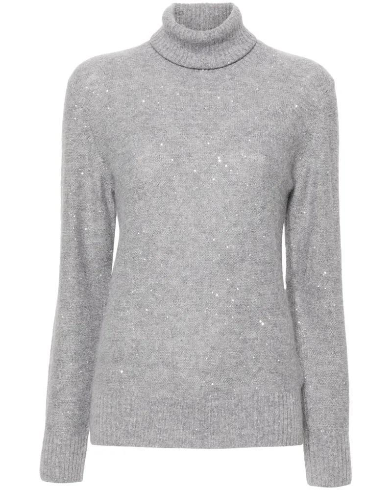 Fabiana Filippi Pullover mit Pailletten - Grau Grau