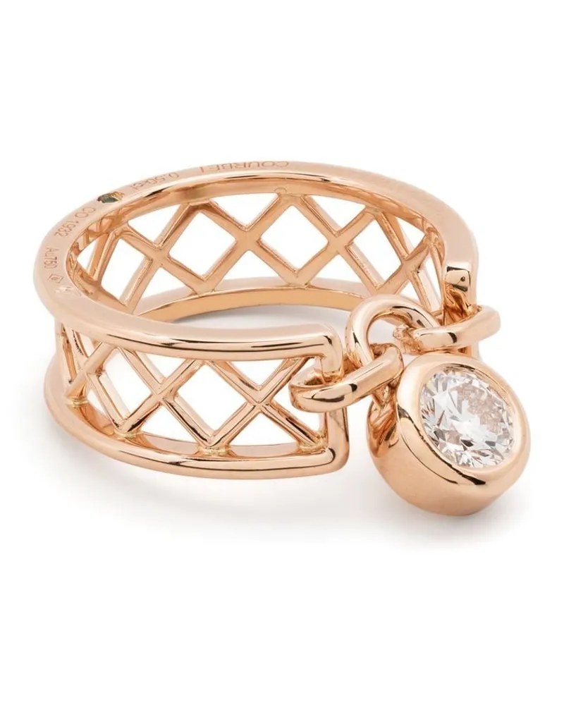 COURBET 18kt Rotgoldring mit Diamanten Rosa