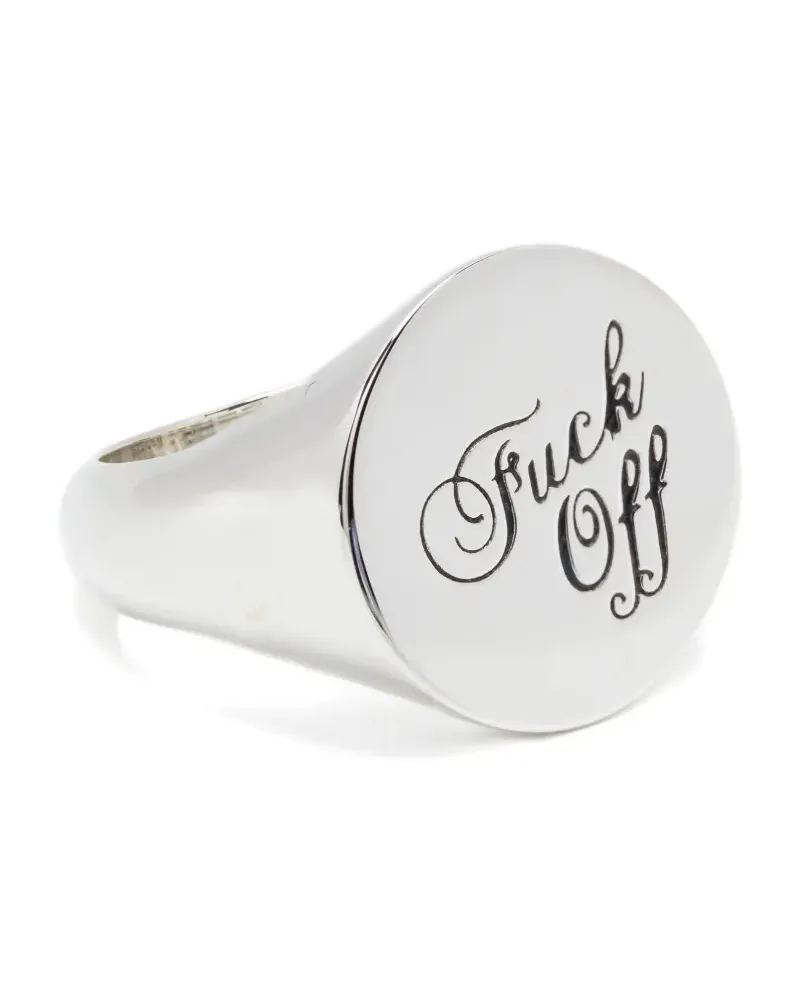 Stolen Girlfriends Club warm welcome signet ring - Silber Silber