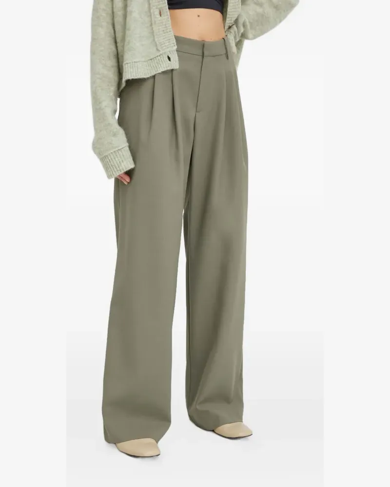 Won Hundred pleated-design trousers - Grün Grün