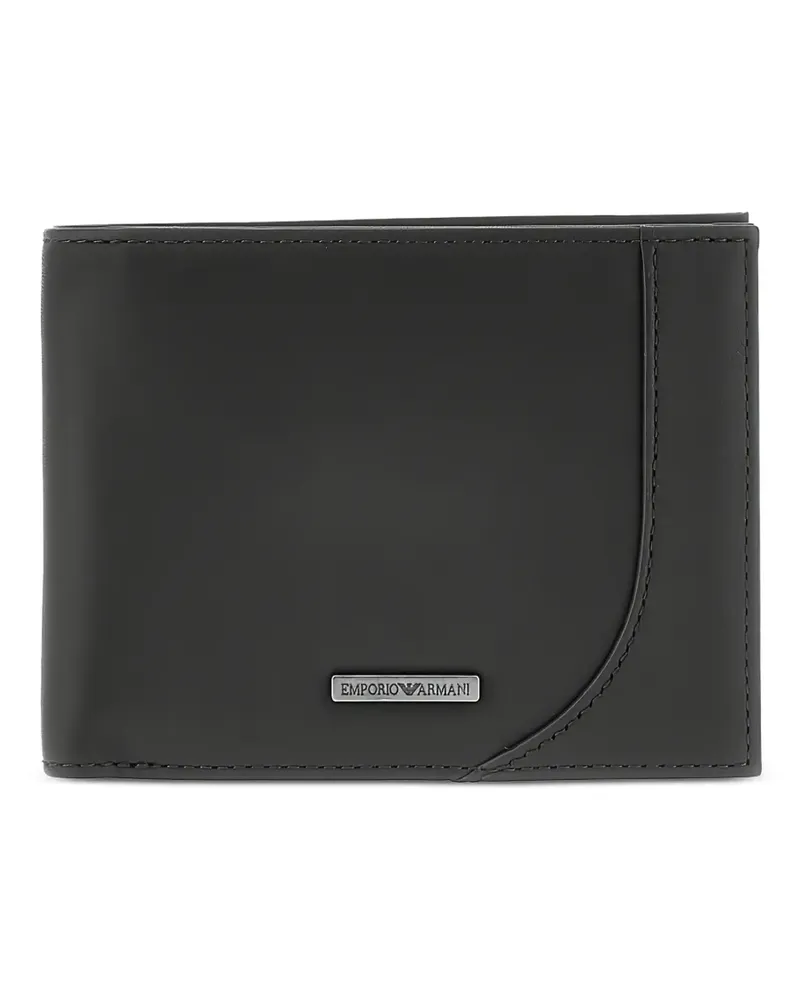 Emporio Armani Portemonnaie mit Logo-Schild - Schwarz Schwarz