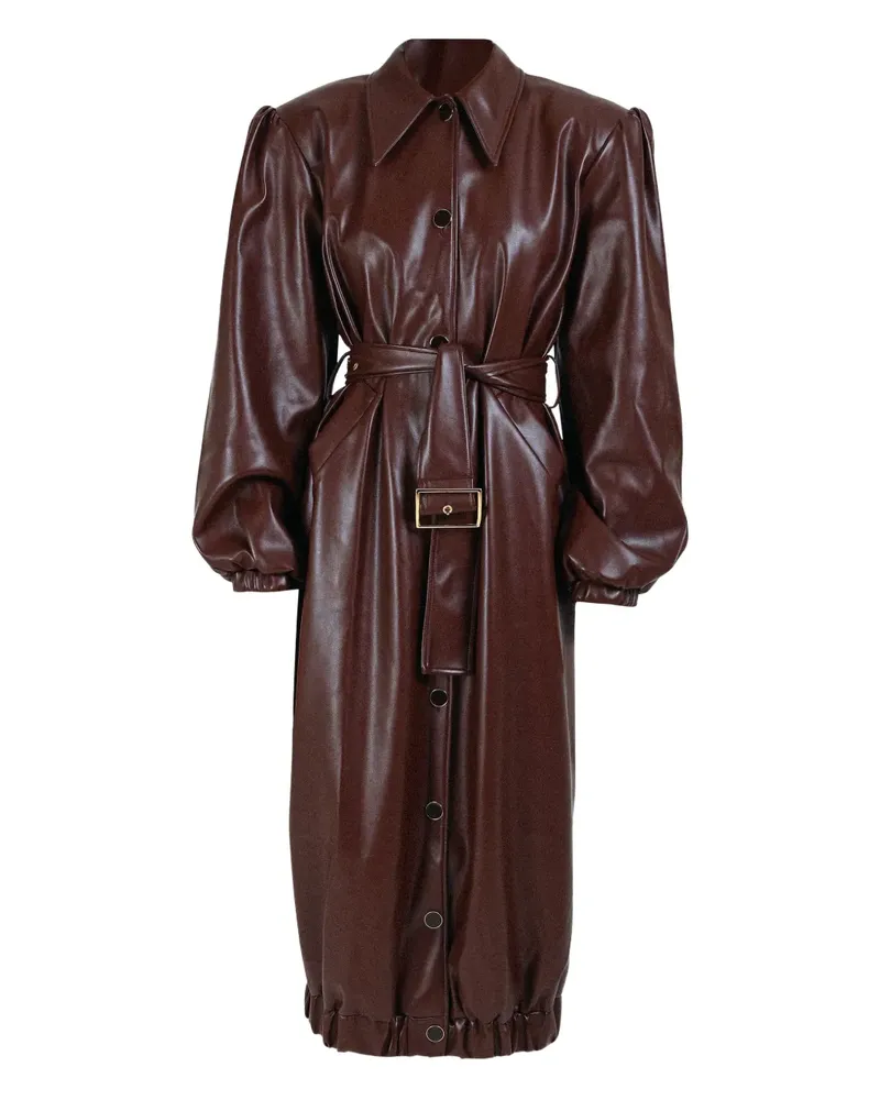Rowen Rose buttoned-up belted coat - Braun Braun