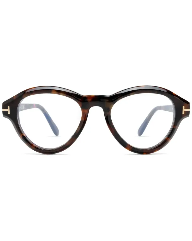 Tom Ford Brille mit rundem Gestell - Braun Braun