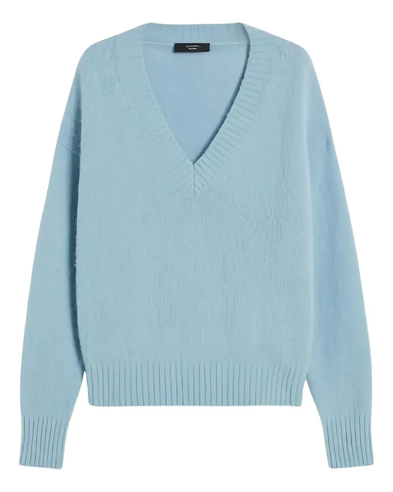 Max Mara Pullover mit V-Ausschnitt - Blau Blau