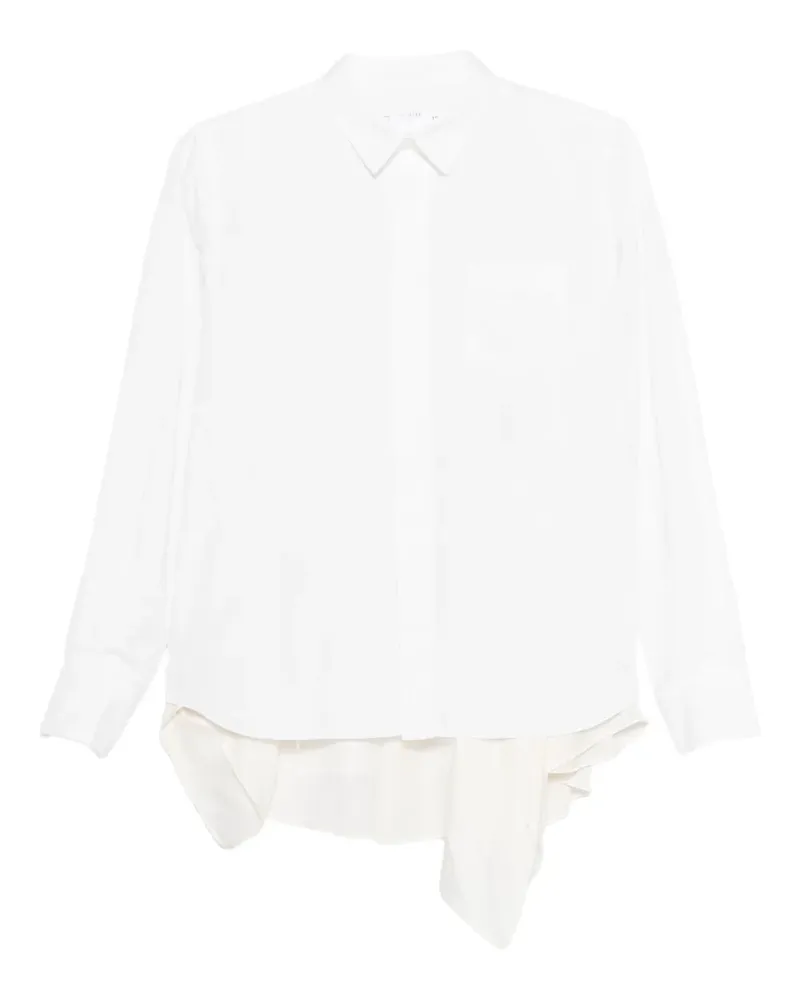 Sacai ruffled layered shirt - Weiß Weiß