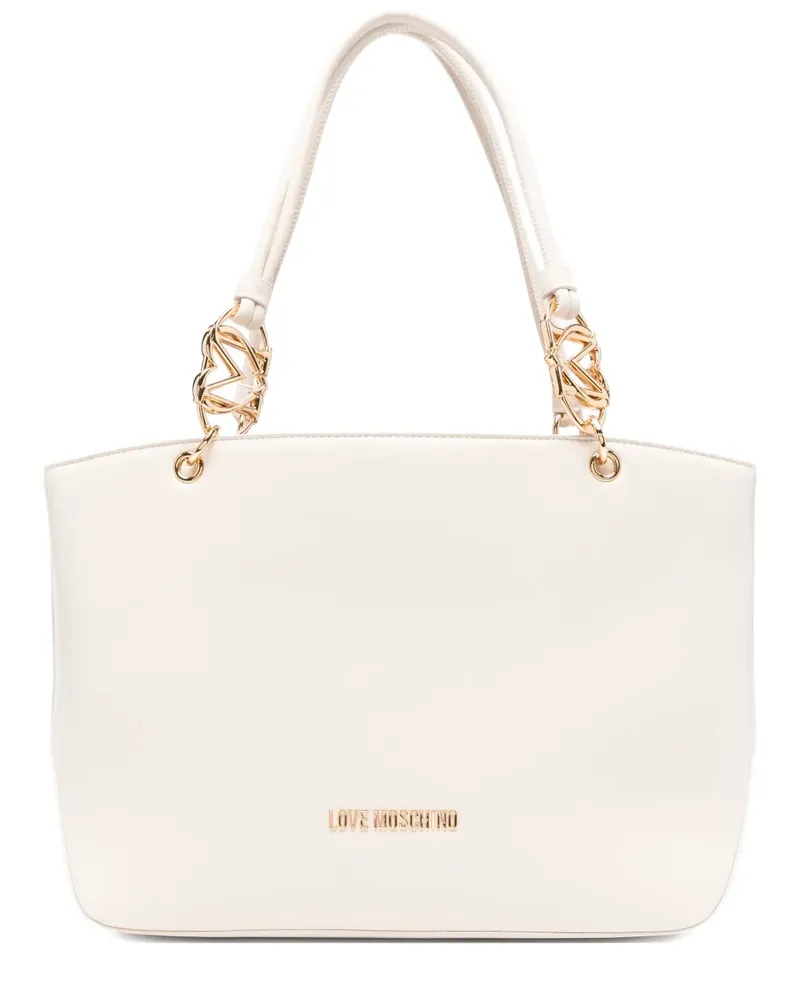 Moschino Tote Bag mit Logo-Schriftzug - Nude Nude