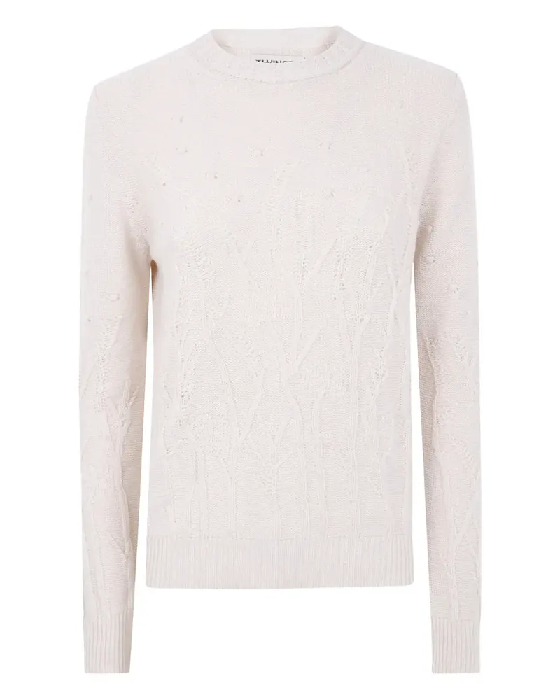 Twin-Set Verzierter Strickpullover - Nude Nude