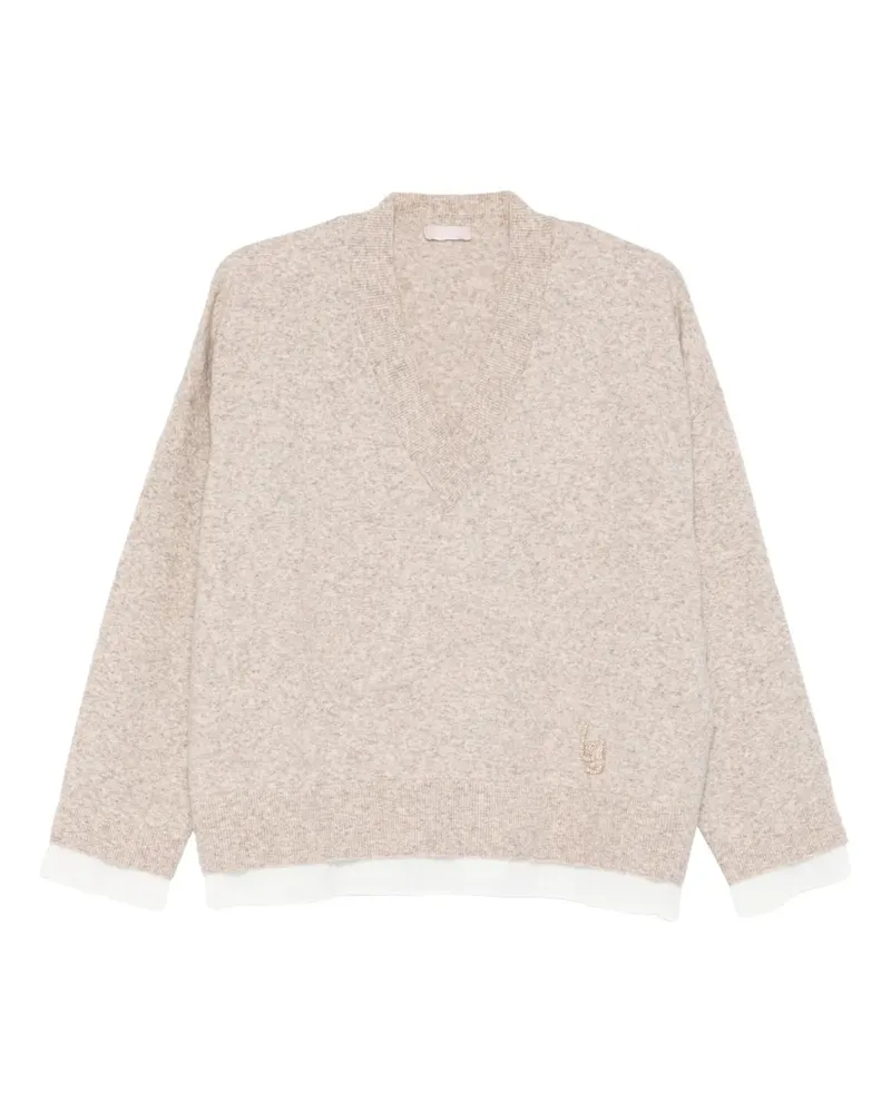 Liu Jo Pullover mit V-Ausschnitt - Nude Nude
