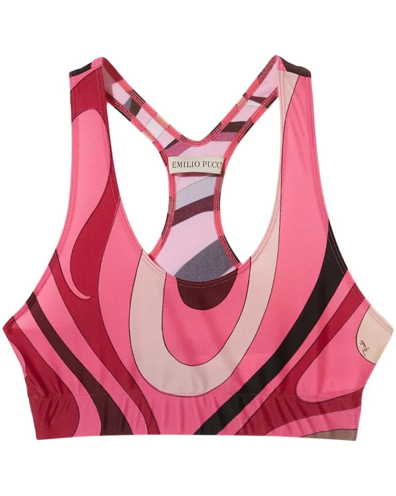 Emilio Pucci Sport-BH mit abstraktem Print Rosa