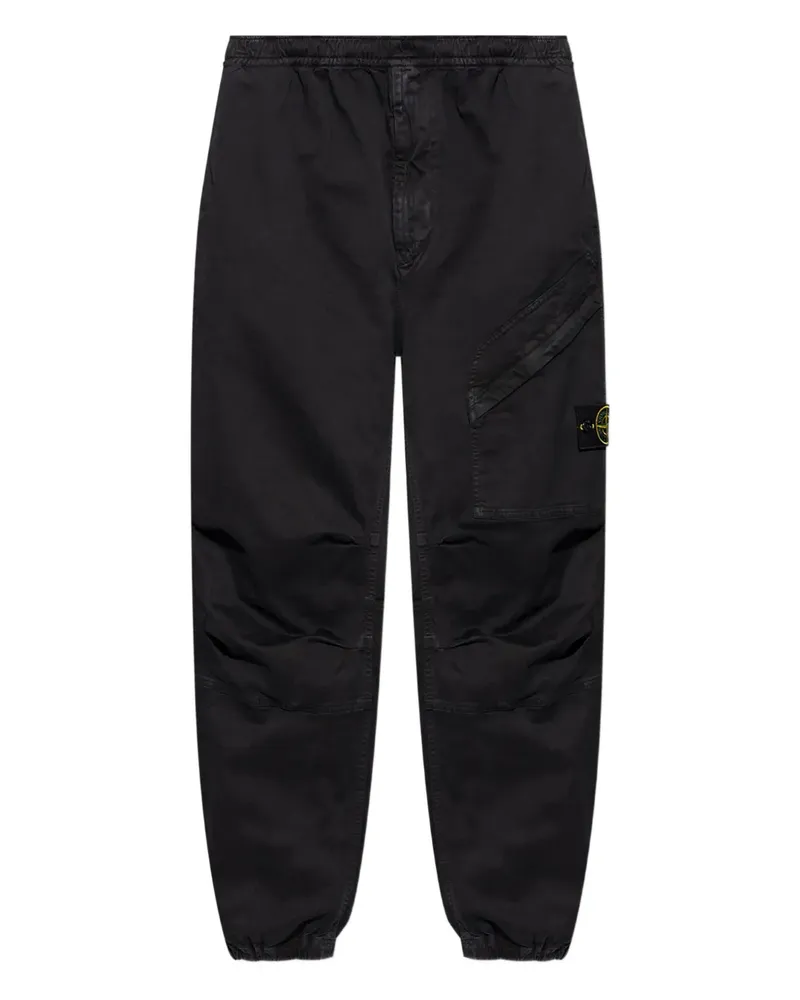 Stone Island Cargohose mit elastischem Bund - Schwarz Schwarz