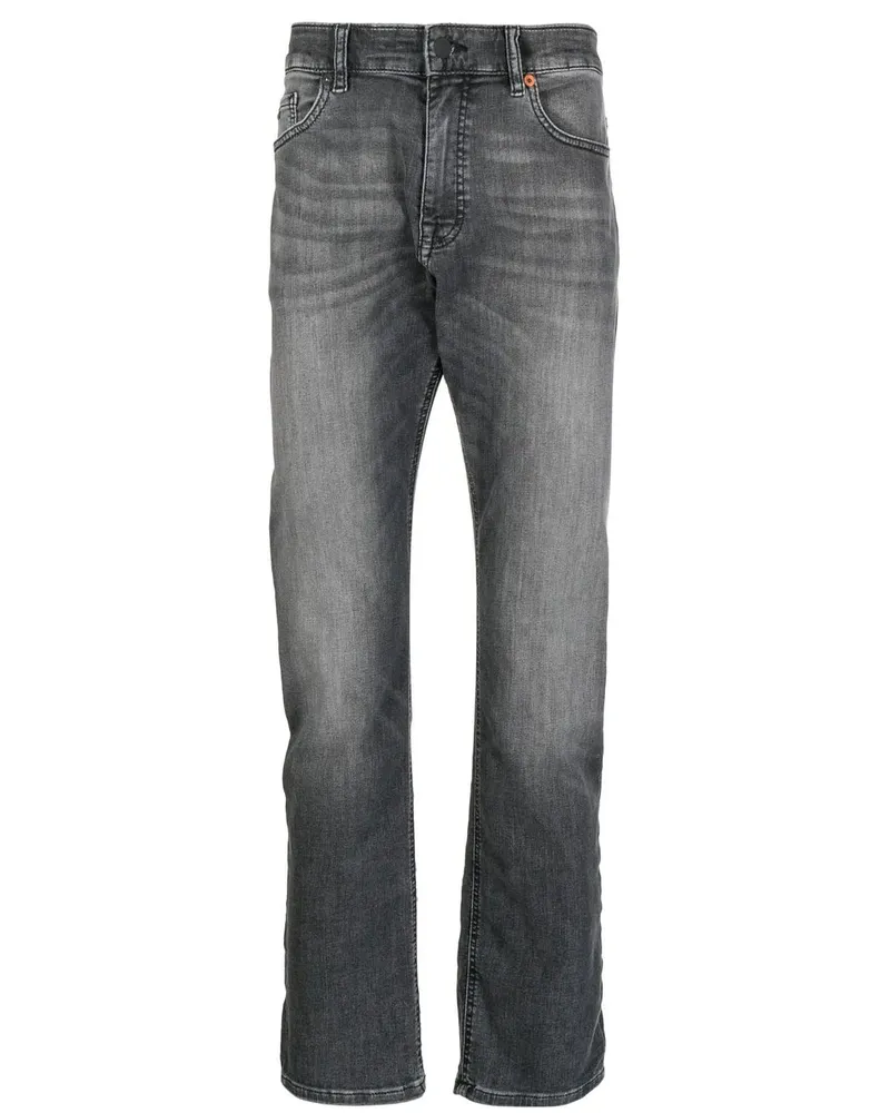HUGO BOSS Halbhohe Slim-Fit-Jeans - Schwarz Schwarz