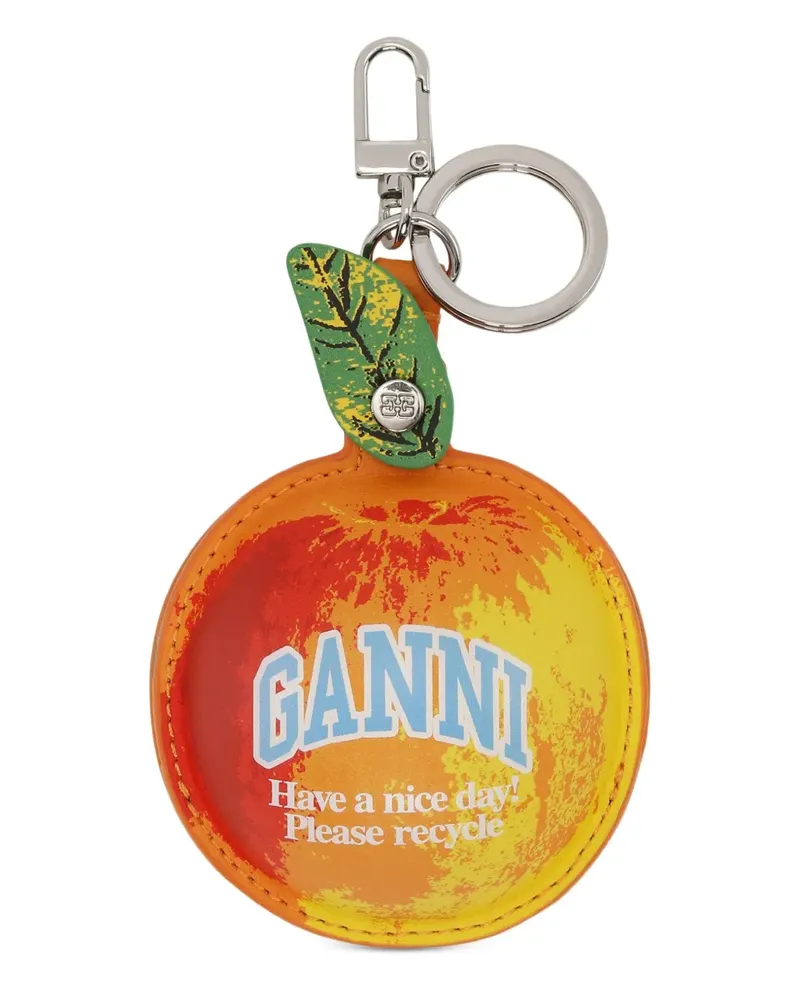 Ganni Schlüsselanhänger mit Logo - Orange Orange