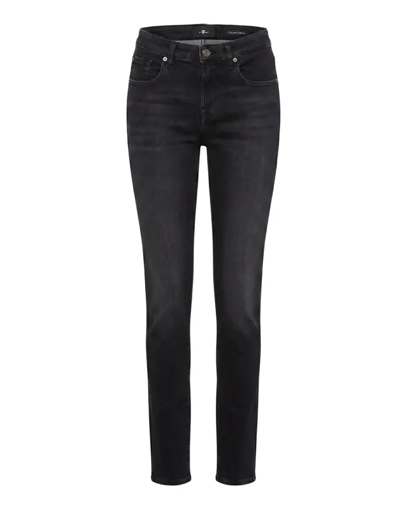 7 for all mankind faded-effect button-fastening jeans - Schwarz Schwarz