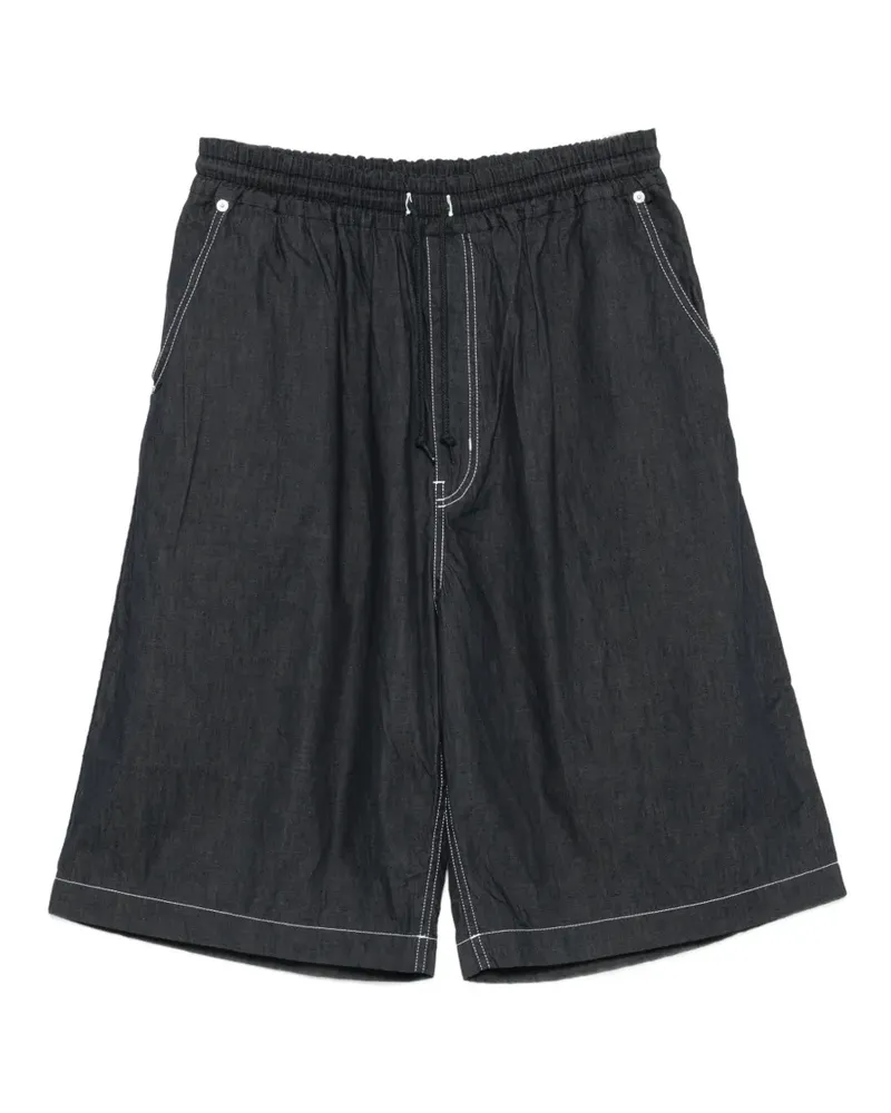 Comme des Garçons contrast-stitch shorts - Schwarz Schwarz