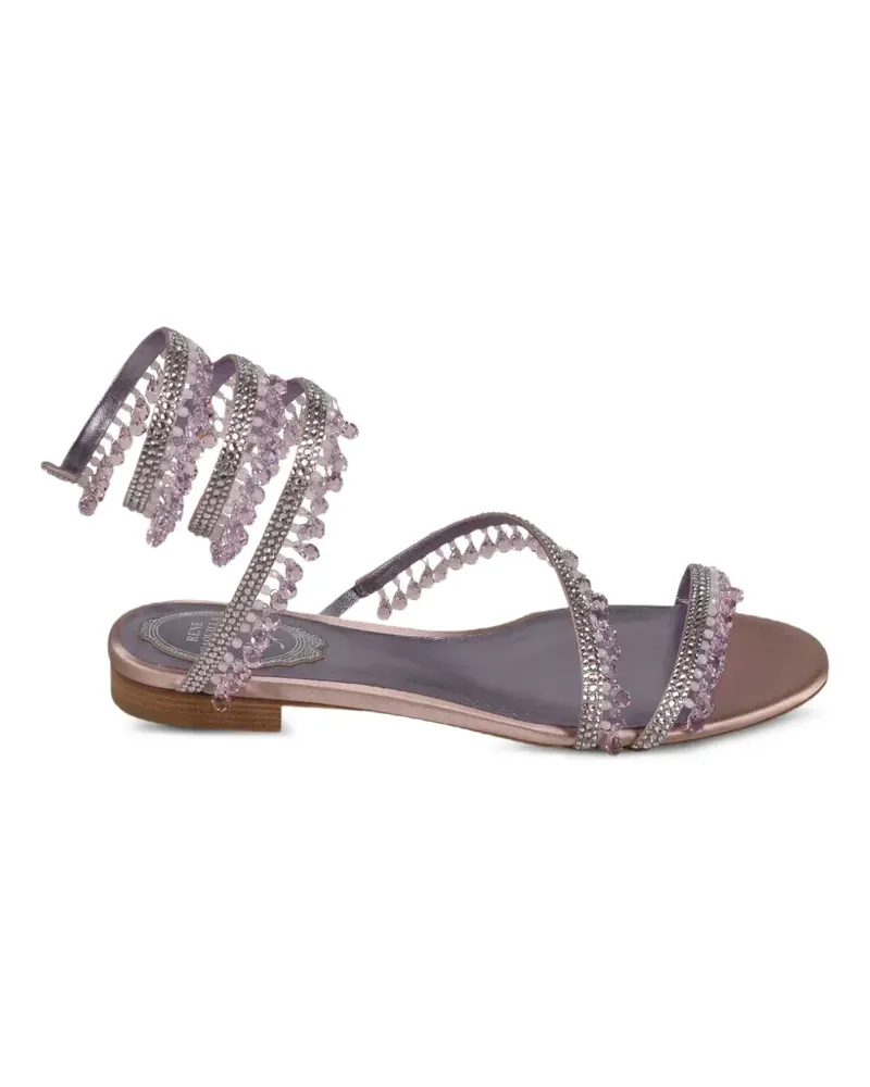 René Caovilla Sandalen mit Kristallen - Violett Violett