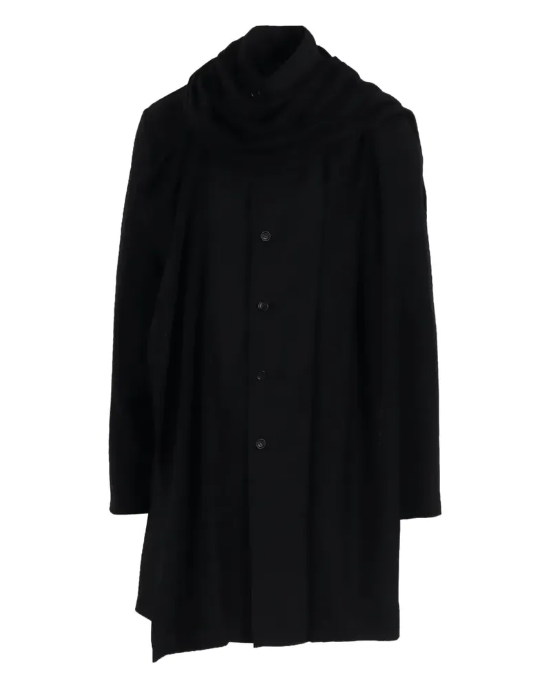Yohji Yamamoto Mantel aus Wolle - Schwarz Schwarz