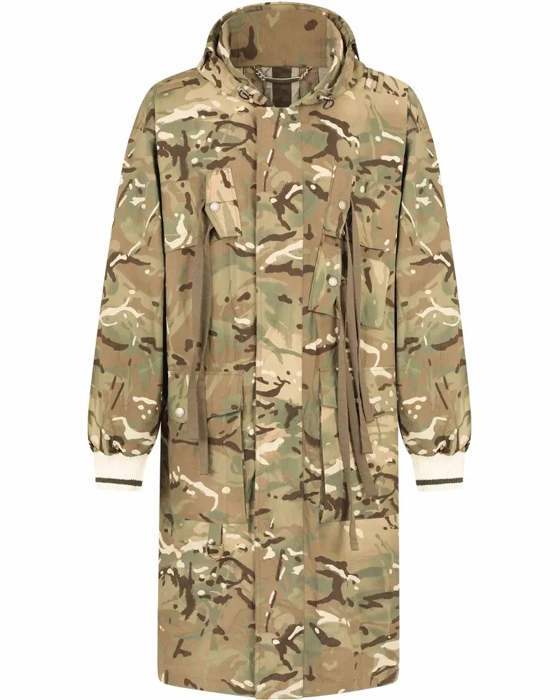 Dolce & Gabbana Kapuzenjacke mit Camouflage-Print - Braun Braun