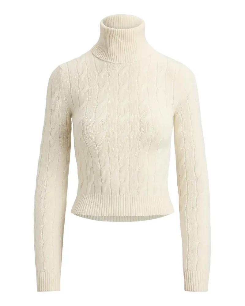Ralph Lauren Rollkragenpullover mit Zopfmuster - Nude Nude