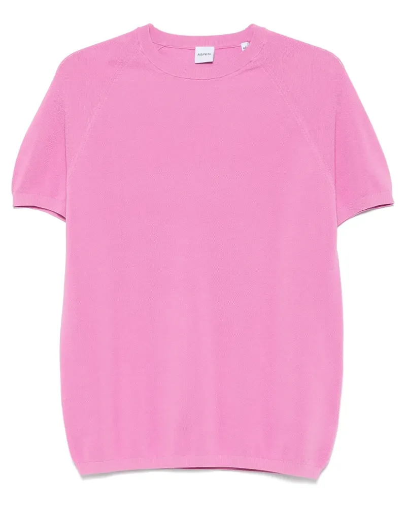 ASPESI T-Shirt aus Piqué-Strick - Rosa Rosa