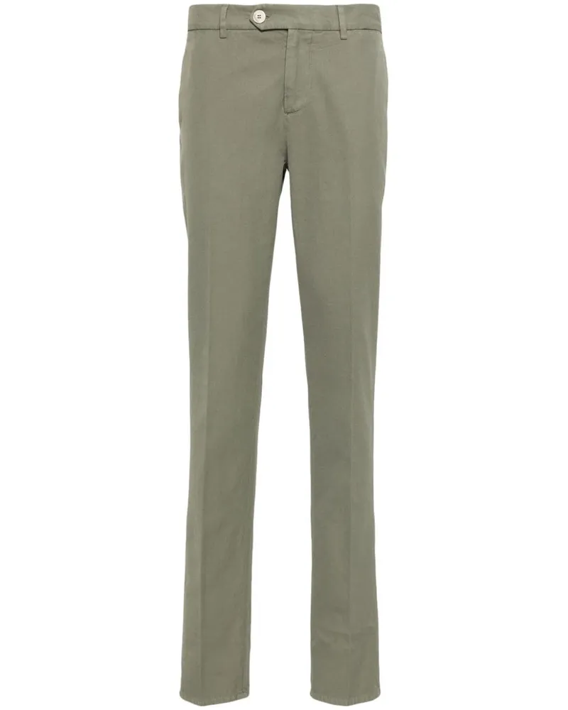 Brunello Cucinelli Halbhohe Tapered-Chino - Grün Grün