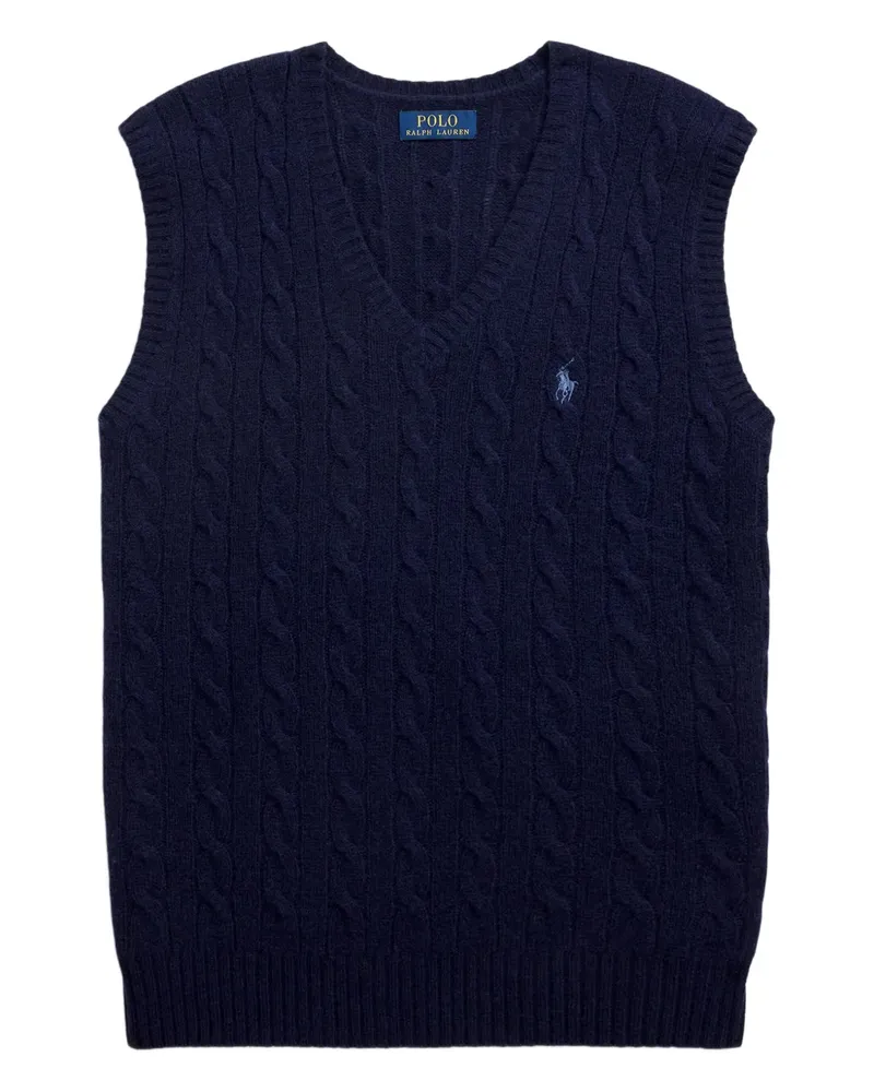 Ralph Lauren Pullunder mit Zopfmuster - Blau Blau