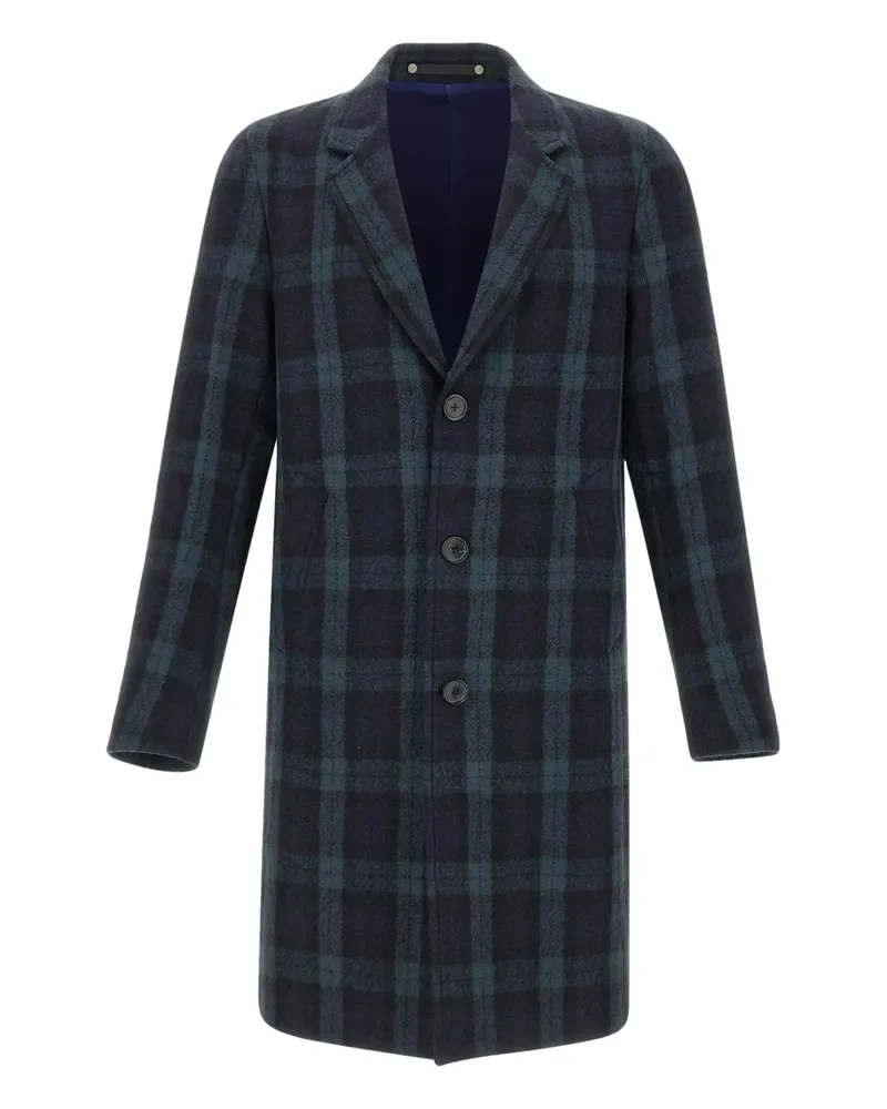 Paul Smith Karierter Mantel mit Knöpfen - Blau Blau