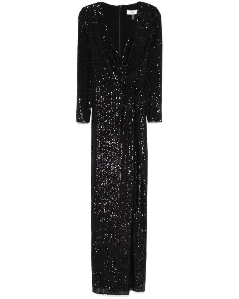 NISSA Maxikleid mit Pailletten - Schwarz Schwarz