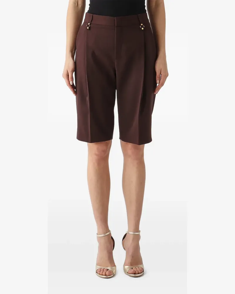 Elisabetta Franchi buttoned pleated shorts - Braun Braun