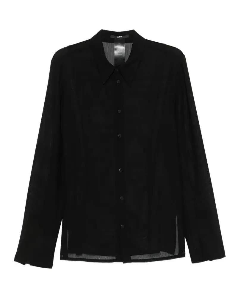 Sapio sheer button-up shirt - Schwarz Schwarz