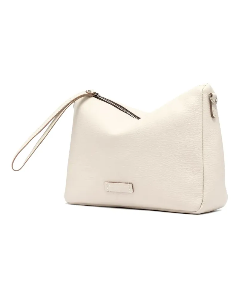 Gianni Chiarini hammered leather pouch bag - Nude Nude