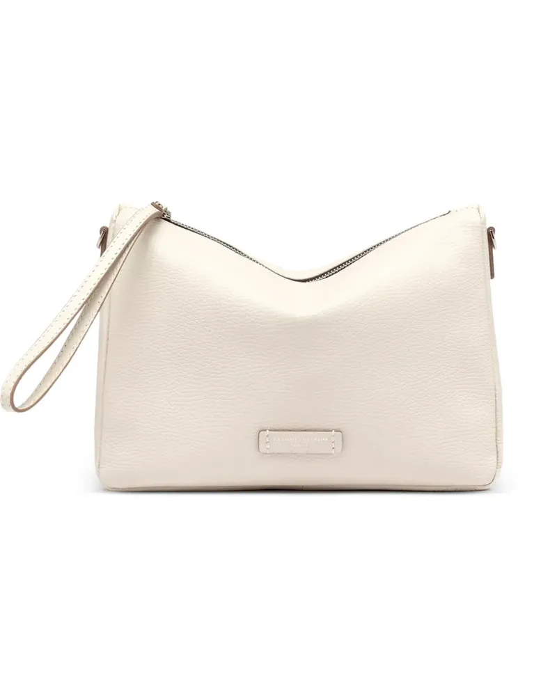 Gianni Chiarini hammered leather pouch bag - Nude Nude