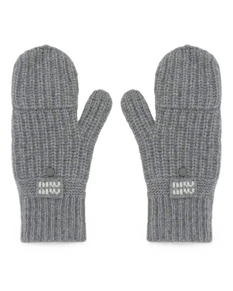 Miu Miu wool and cashmere fingerless gloves - Grau Grau
