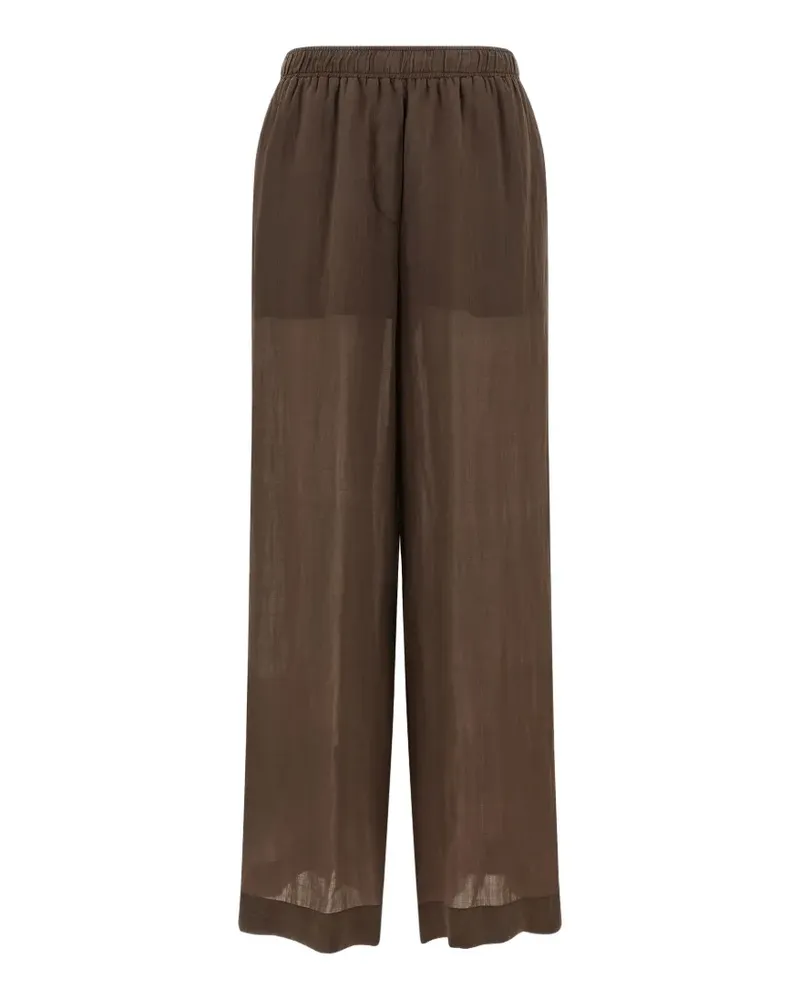 NUDE elasticated wide-leg trousers - Braun Braun