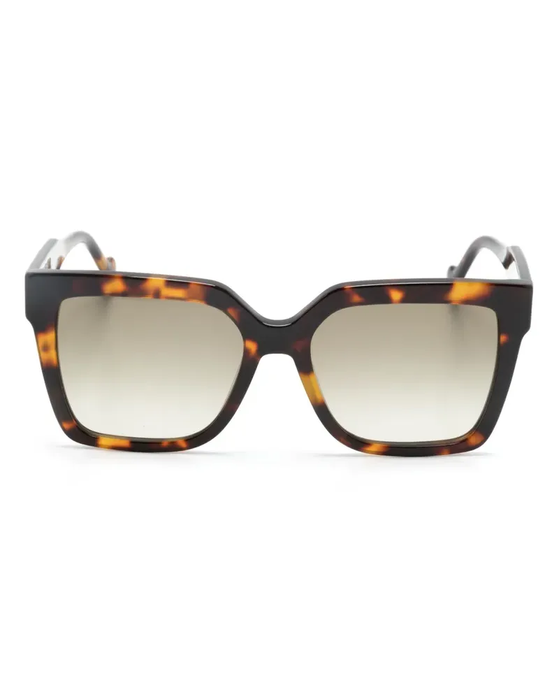 Liu Jo Sonnenbrille mit eckigem Gestell - Braun Braun