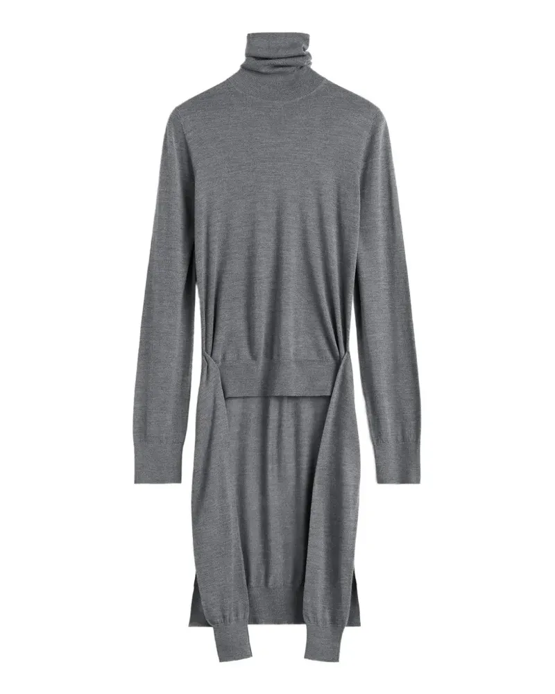 Totême Midikleid mit Rollkragen - Grau Grau