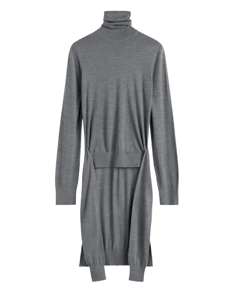 Totême Midikleid mit Rollkragen - Grau Grau