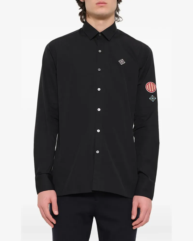 Lanvin Hemd mit Medaillen-Patch - Schwarz Schwarz
