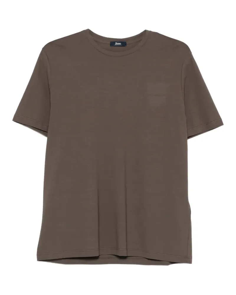 Herno round-neck T-shirt - Braun Braun